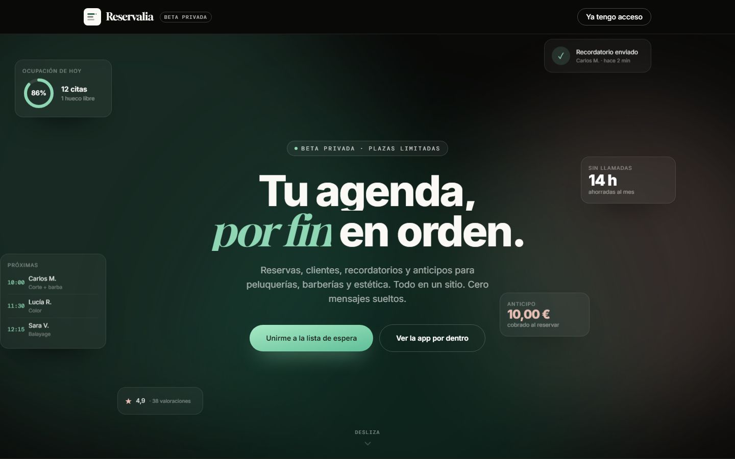 Portada de Reservalia